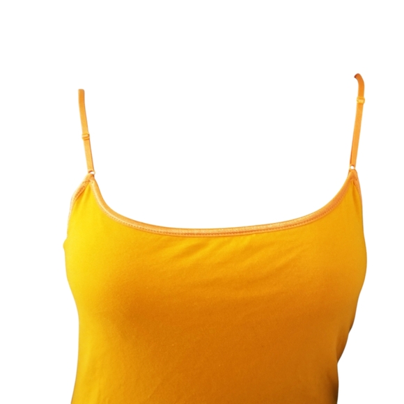 AMBIANCE Stretch Camisole Tank Top Built In Shelf Bra 1X Plus Size Orange NWT - Picture 12 of 15